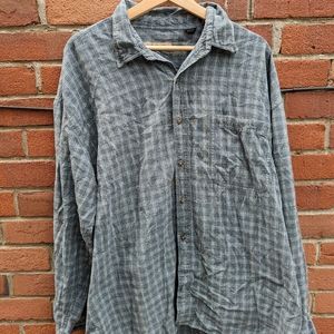 Vintage Outdoor Plaid Flannel Shirt, 100% Cotton, XL